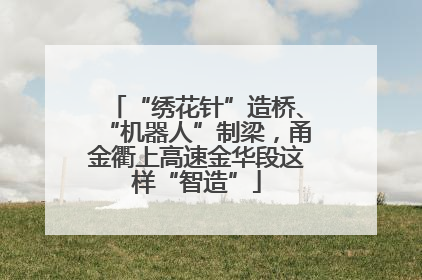 “绣花针”造桥、“机器人”制梁，甬金衢上高速金华段这样“智造”