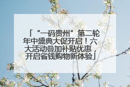 “一码贵州”第二轮年中盛典大促开启！六大活动叠加补贴优惠，开启省钱购物新体验