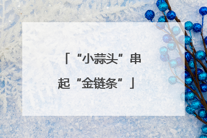“小蒜头”串起“金链条”