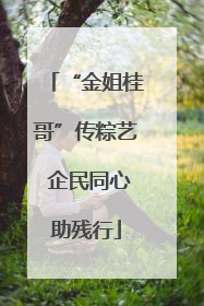 “金姐桂哥”传粽艺 企民同心助残行