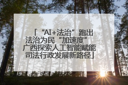 “AI+法治”跑出法治为民“加速度” 广西探索人工智能赋能司法行政发展新路径