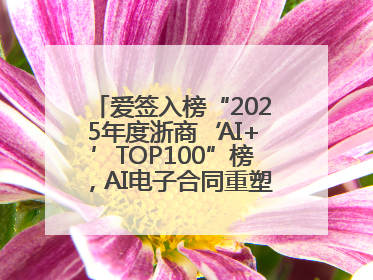 爱签入榜“2025年度浙商‘AI+’TOP100”榜，AI电子合同重塑商业未来