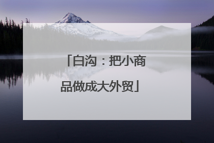 白沟：把小商品做成大外贸
