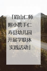 眉山仁师附小携手仁寿县幼儿园开展学联体实践活动