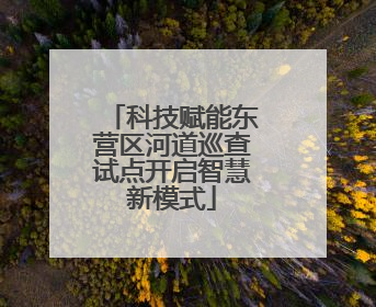 科技赋能东营区河道巡查试点开启智慧新模式