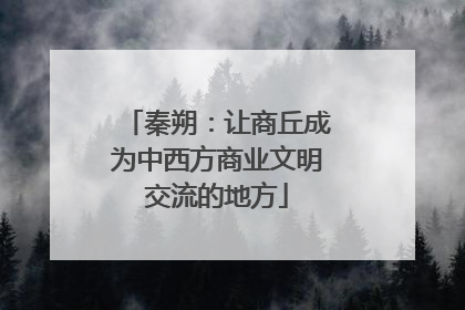 秦朔：让商丘成为中西方商业文明交流的地方