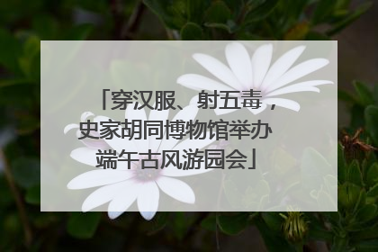 穿汉服、射五毒，史家胡同博物馆举办端午古风游园会