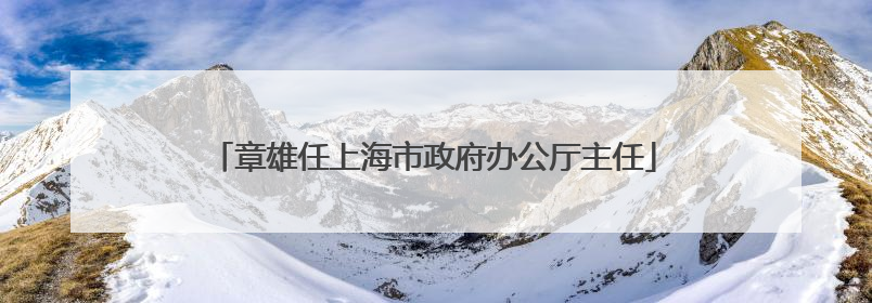 章雄任上海市政府办公厅主任