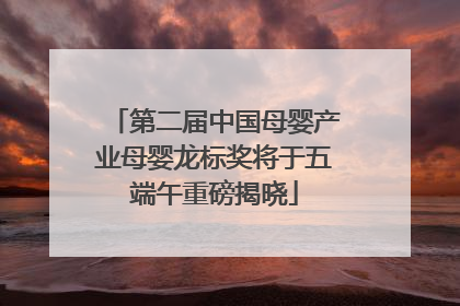 第二届中国母婴产业母婴龙标奖将于五端午重磅揭晓