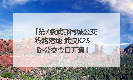 第7条武鄂同城公交线路落地 武汉K25路公交今日开通