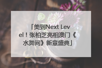美到Next Level！张柏芝亮相澳门《水舞间》新章盛典