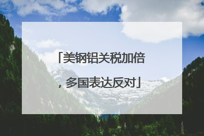 美钢铝关税加倍，多国表达反对