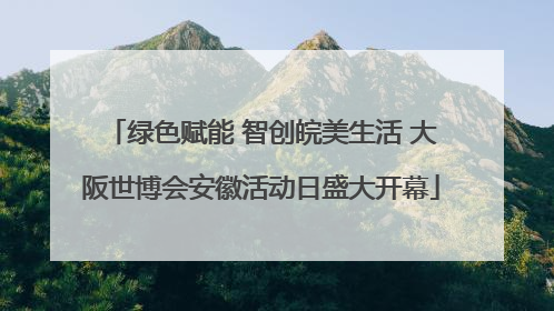 绿色赋能 智创皖美生活 大阪世博会安徽活动日盛大开幕