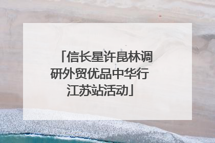 信长星许昆林调研外贸优品中华行江苏站活动