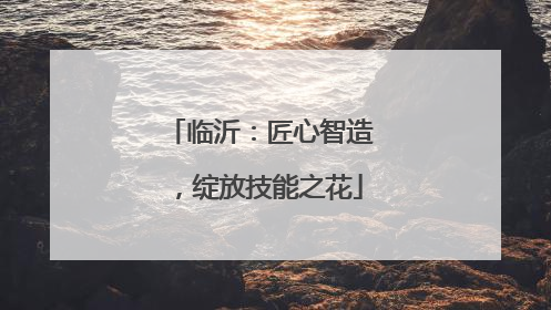 临沂：匠心智造，绽放技能之花