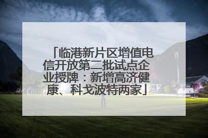 临港新片区增值电信开放第二批试点企业授牌：新增高济健康、科戈波特两家