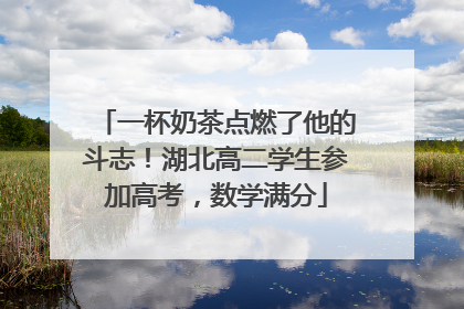 一杯奶茶点燃了他的斗志！湖北高二学生参加高考，数学满分