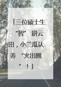 三位硕士生“智” 耕云田，小兰瓜认养 “火出圈”！