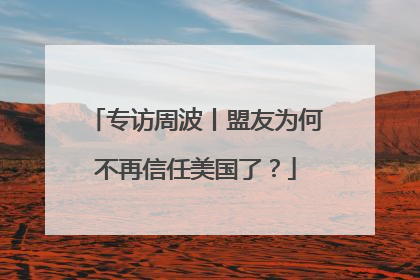 专访周波丨盟友为何不再信任美国了？
