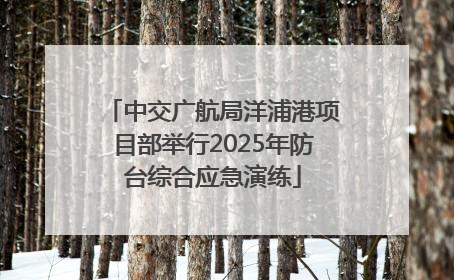 中交广航局洋浦港项目部举行2025年防台综合应急演练