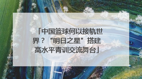 中国篮球何以接轨世界？“明日之星”搭建高水平青训交流舞台