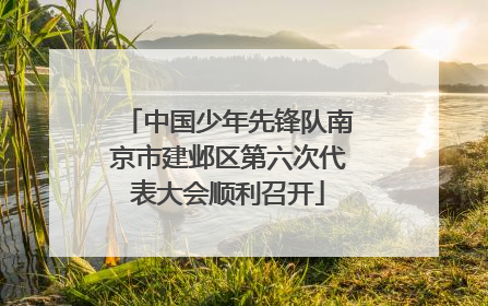中国少年先锋队南京市建邺区第六次代表大会顺利召开