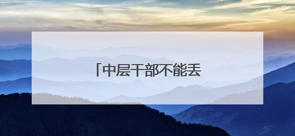 中层干部不能丢“专业之心”