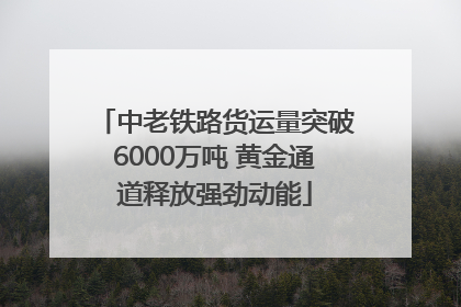 中老铁路货运量突破6000万吨 黄金通道释放强劲动能