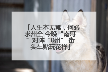 人生本无常，何必求州全 今晚“南哥”对阵“0州” 街头车贴玩花样