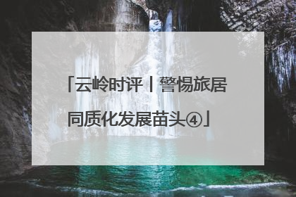 云岭时评丨警惕旅居同质化发展苗头④