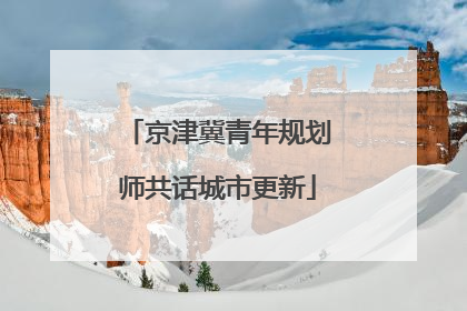 京津冀青年规划师共话城市更新