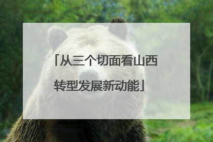 从三个切面看山西转型发展新动能