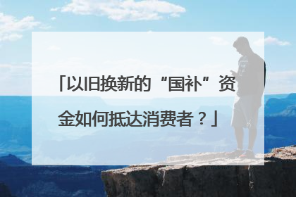 以旧换新的“国补”资金如何抵达消费者？