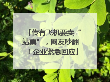 传有飞机要卖“站票”，网友吵翻！企业紧急回应