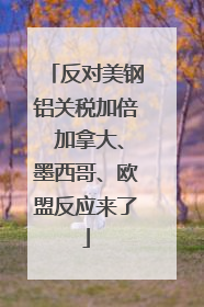 反对美钢铝关税加倍 加拿大、墨西哥、欧盟反应来了