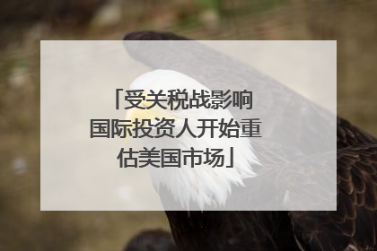 受关税战影响 国际投资人开始重估美国市场