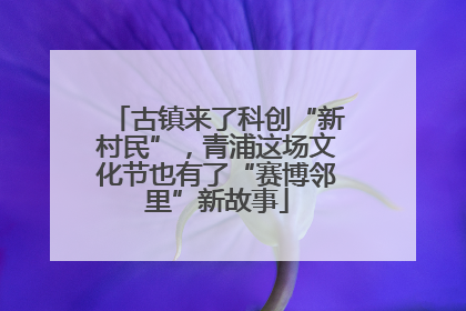 古镇来了科创“新村民”，青浦这场文化节也有了“赛博邻里”新故事