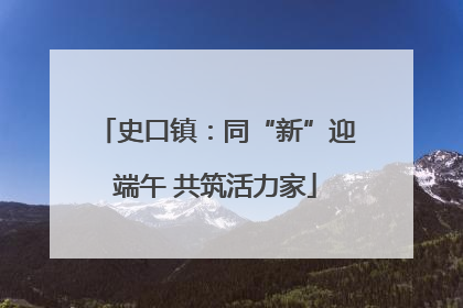 史口镇：同“新”迎端午 共筑活力家