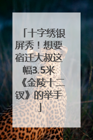 十字绣银屏秀！想要宿迁大叔这幅3.5米《金陵十二钗》的举手