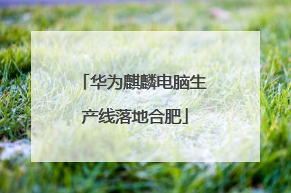 华为麒麟电脑生产线落地合肥