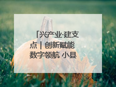 兴产业·建支点｜创新赋能 数字领航 小县城迎来大发展