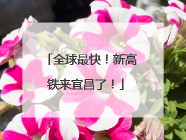 全球最快！新高铁来宜昌了！