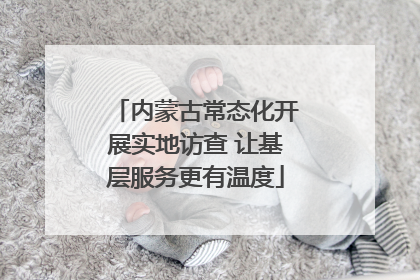 内蒙古常态化开展实地访查 让基层服务更有温度