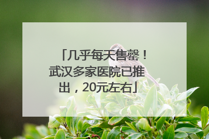 几乎每天售罄！武汉多家医院已推出，20元左右
