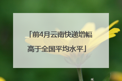 前4月云南快递增幅高于全国平均水平