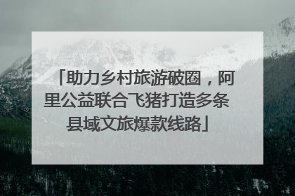 助力乡村旅游破圈，阿里公益联合飞猪打造多条县域文旅爆款线路