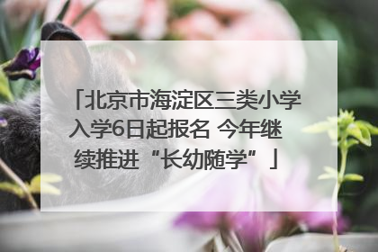 北京市海淀区三类小学入学6日起报名 今年继续推进“长幼随学”
