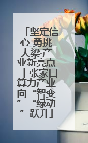 坚定信心 勇挑大梁·产业新亮点丨张家口算力产业向“智变”“绿动”跃升