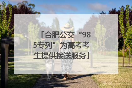 合肥公交“985专列”为高考考生提供接送服务