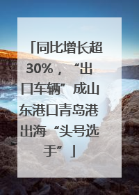 同比增长超30%，“出口车辆”成山东港口青岛港出海“头号选手”
